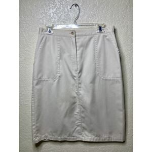 Vintage Napa Valley Khaki Skirt Womens 12 Uniform Straight Pencil Academia Prep